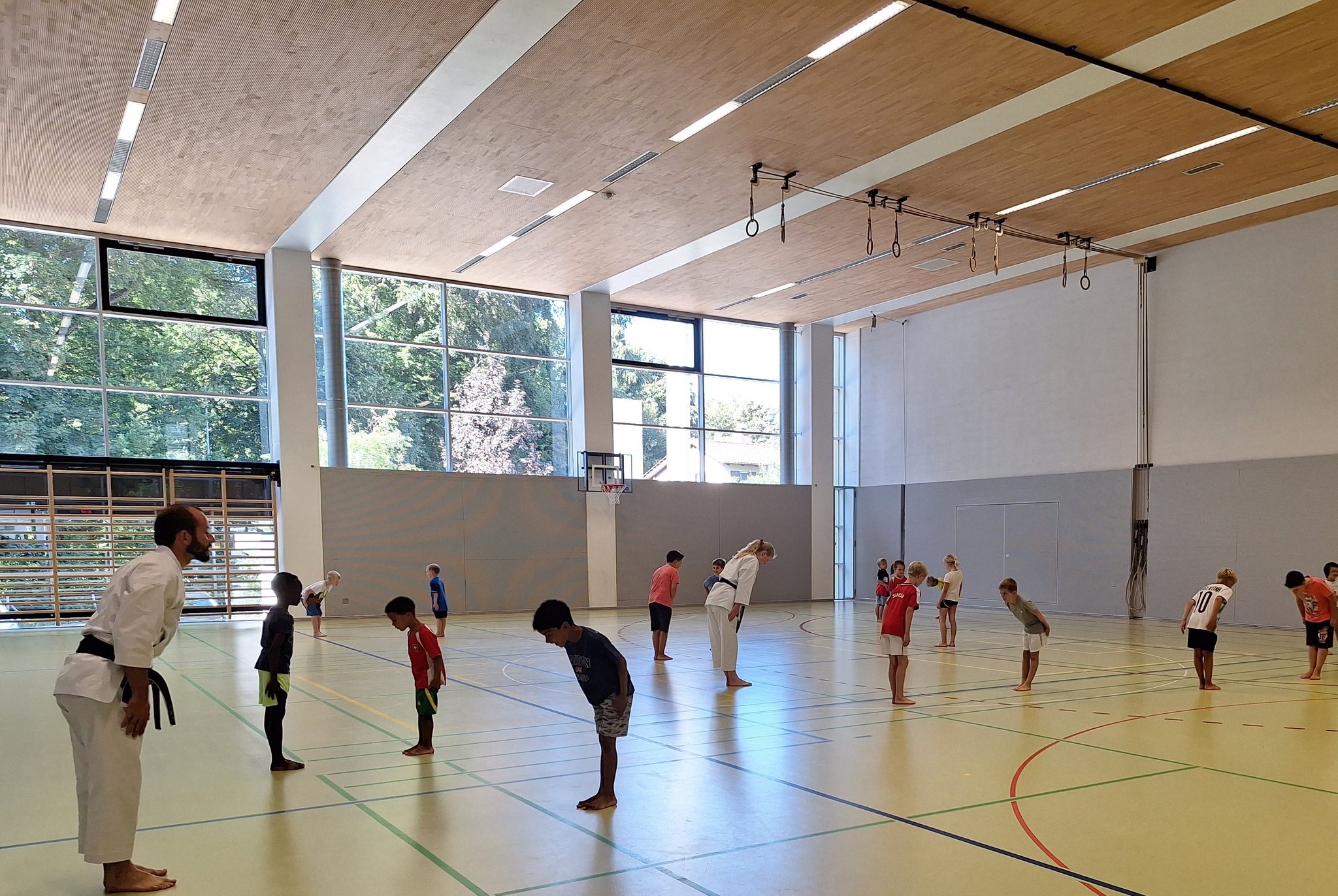Karate-Stunde in Flamatt
